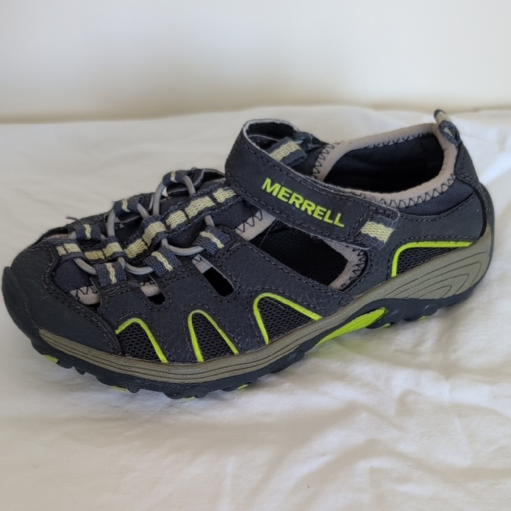 Merrell Kids' Navy and Green Water Sandals